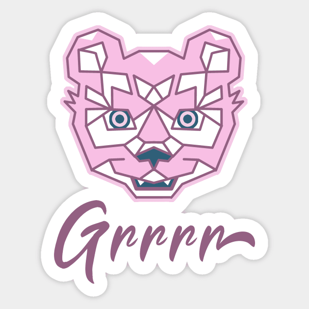 Pink Grrrr Sticker by KIDEnia